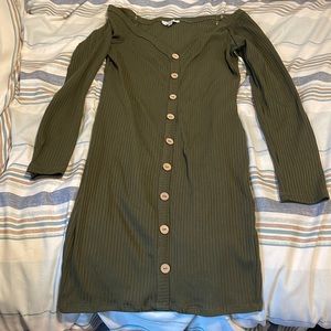iris olive green dress
